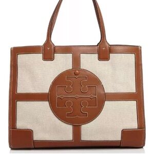 Tory Burch Tan and Cream Tote Bag